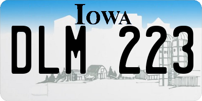 IA license plate DLM223