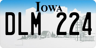IA license plate DLM224
