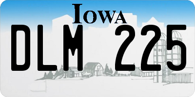 IA license plate DLM225
