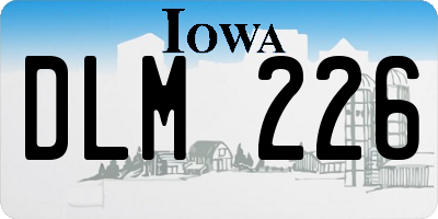 IA license plate DLM226