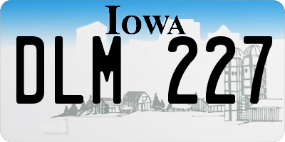 IA license plate DLM227