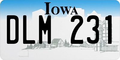 IA license plate DLM231