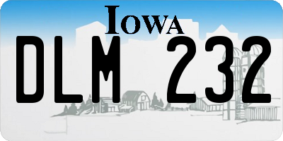 IA license plate DLM232