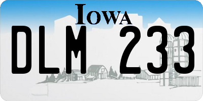 IA license plate DLM233