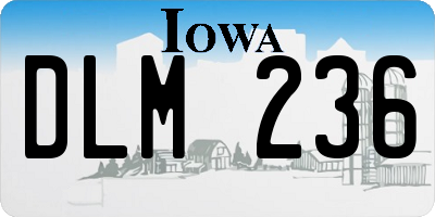 IA license plate DLM236