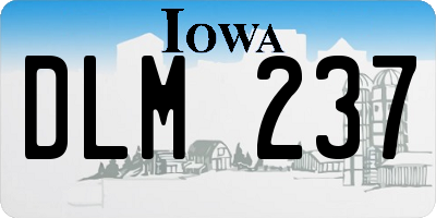 IA license plate DLM237