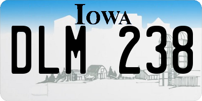 IA license plate DLM238