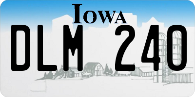 IA license plate DLM240