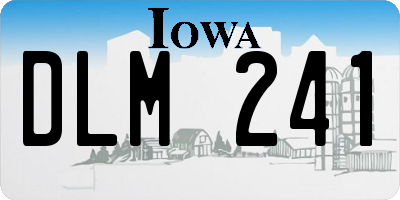 IA license plate DLM241