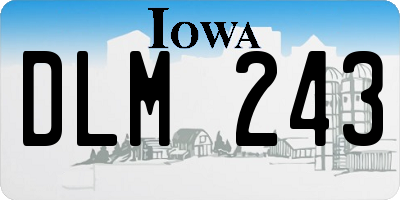 IA license plate DLM243