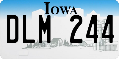 IA license plate DLM244