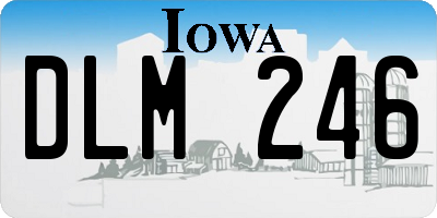 IA license plate DLM246