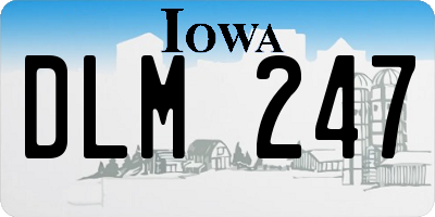 IA license plate DLM247