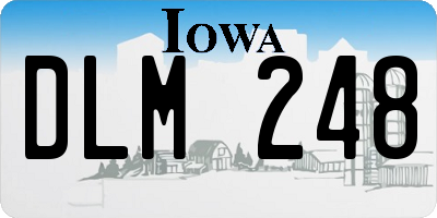 IA license plate DLM248