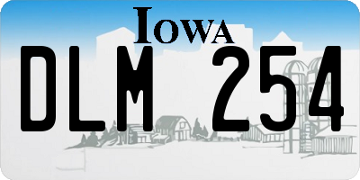 IA license plate DLM254