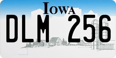 IA license plate DLM256
