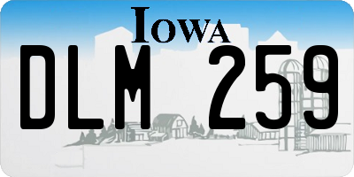 IA license plate DLM259