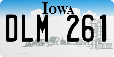 IA license plate DLM261