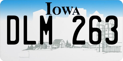 IA license plate DLM263