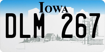 IA license plate DLM267