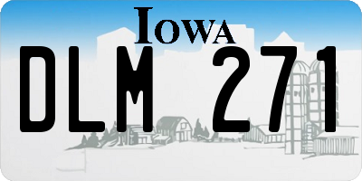 IA license plate DLM271
