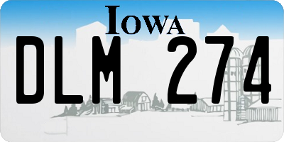 IA license plate DLM274