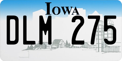 IA license plate DLM275