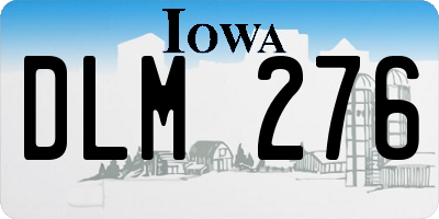 IA license plate DLM276