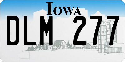 IA license plate DLM277