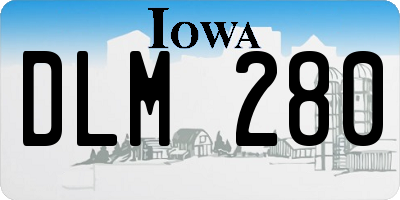 IA license plate DLM280