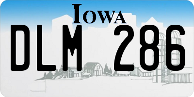 IA license plate DLM286