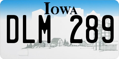 IA license plate DLM289