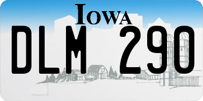 IA license plate DLM290