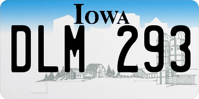IA license plate DLM293