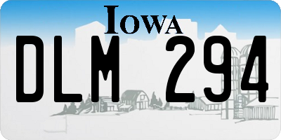 IA license plate DLM294