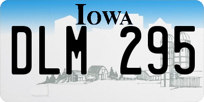 IA license plate DLM295