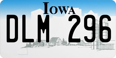 IA license plate DLM296
