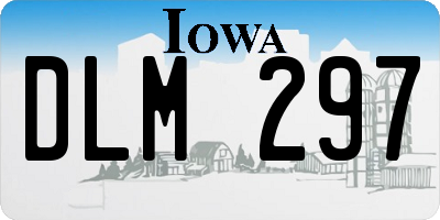 IA license plate DLM297