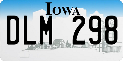 IA license plate DLM298