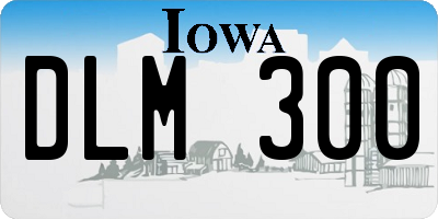 IA license plate DLM300
