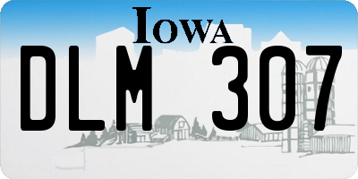 IA license plate DLM307
