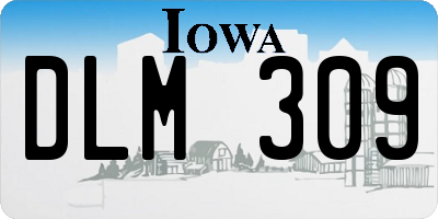 IA license plate DLM309