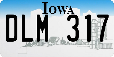 IA license plate DLM317