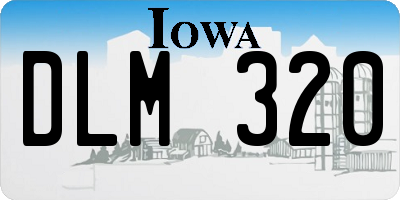 IA license plate DLM320