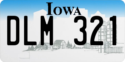 IA license plate DLM321