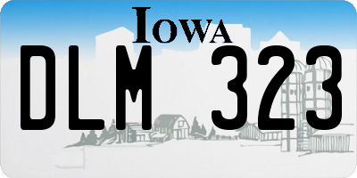 IA license plate DLM323