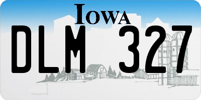 IA license plate DLM327