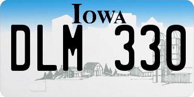 IA license plate DLM330