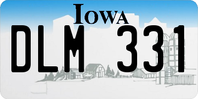IA license plate DLM331