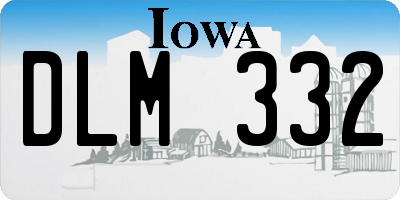 IA license plate DLM332